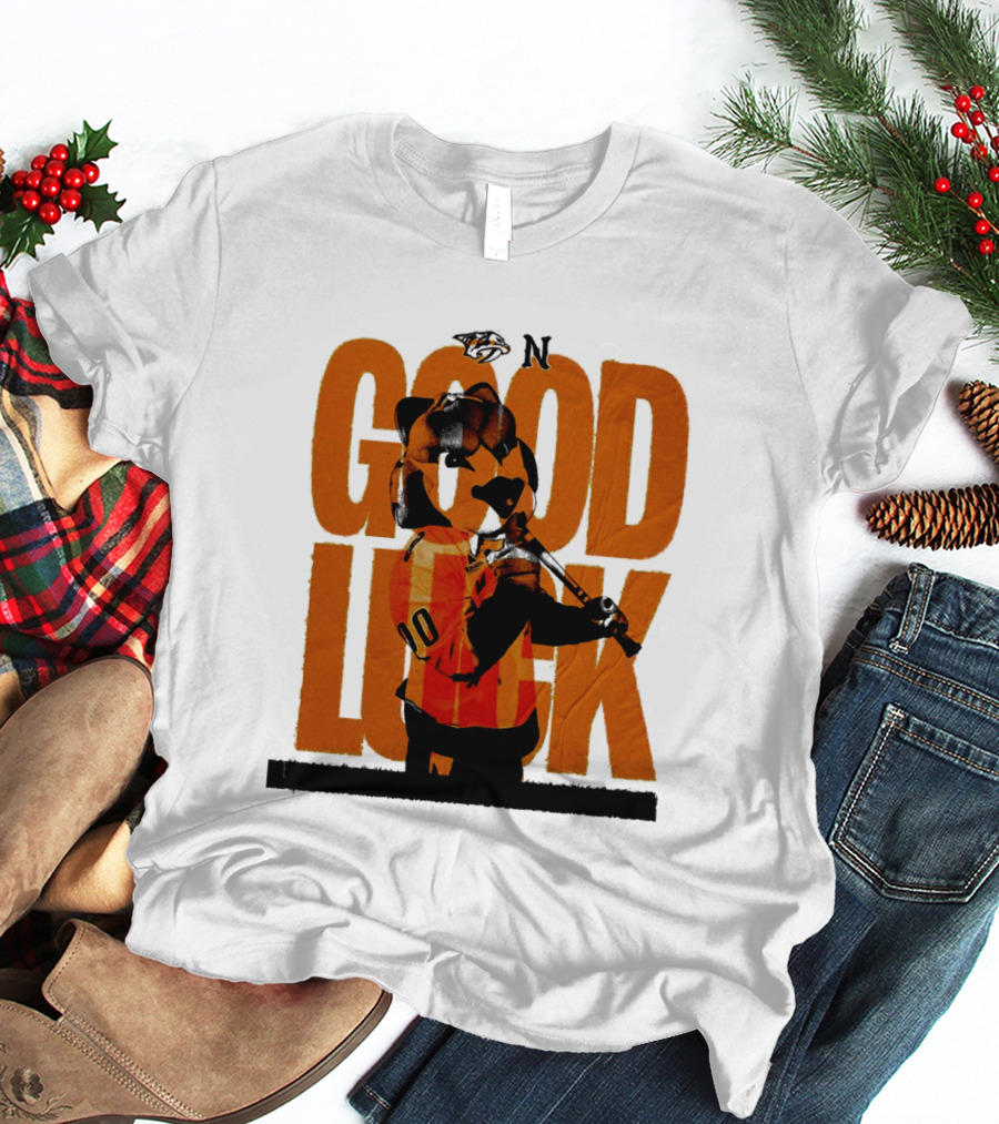 Nashville Predators Gnash Good Luck Hockey T-Shirt