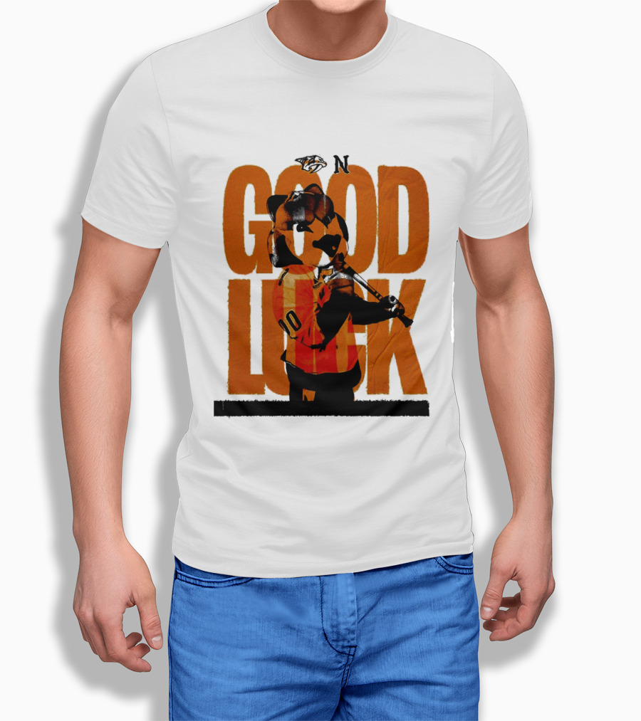 Nashville Predators Gnash Good Luck Hockey T-Shirt