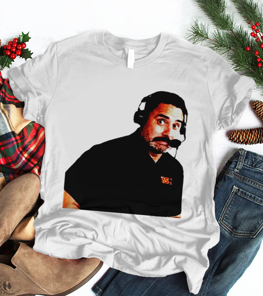 Steve Sarkisian Headset Shocked Longhorns Face Meme T-Shirt