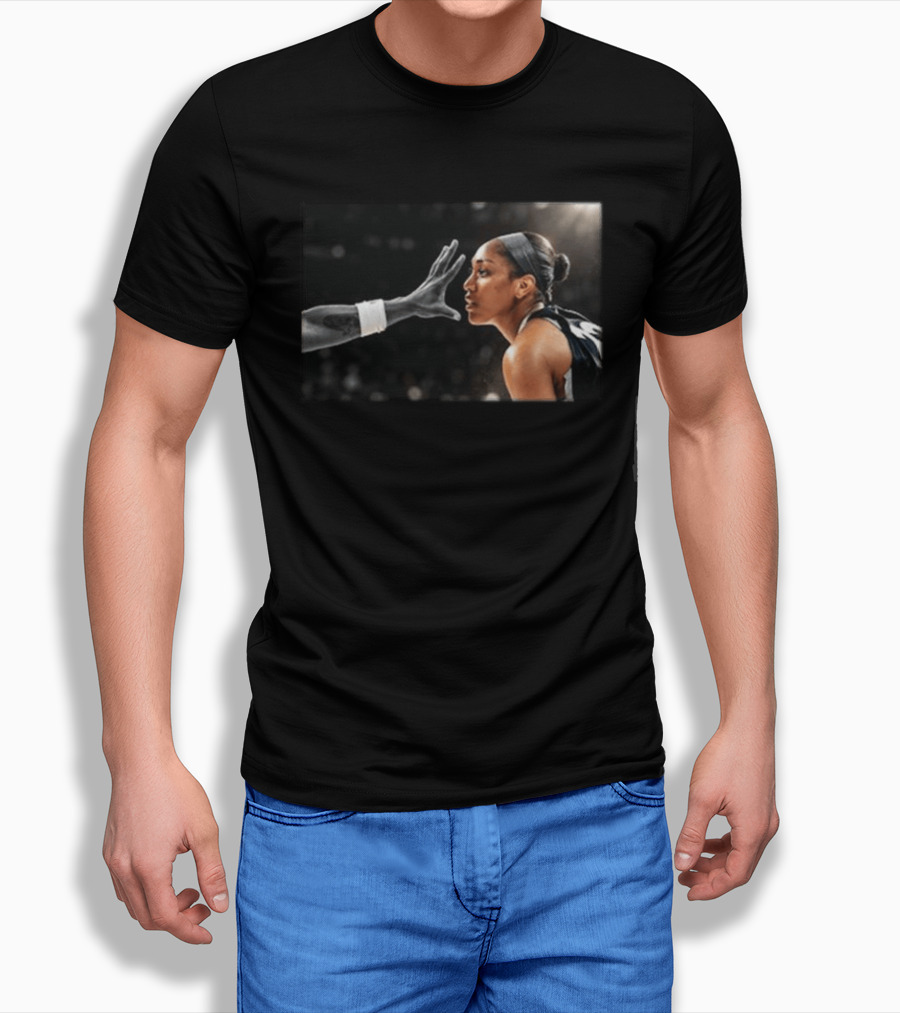 A'ja Wilson Las Vegas Aces Basketball Intensity Hand In The Face T-Shirt