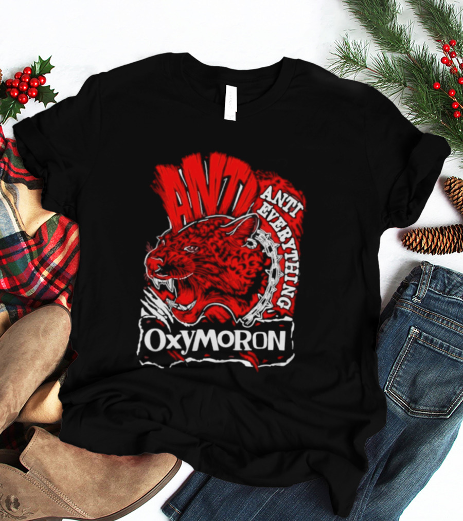 Anti Everything Oxymoron Panther Punk Rock T-Shirt