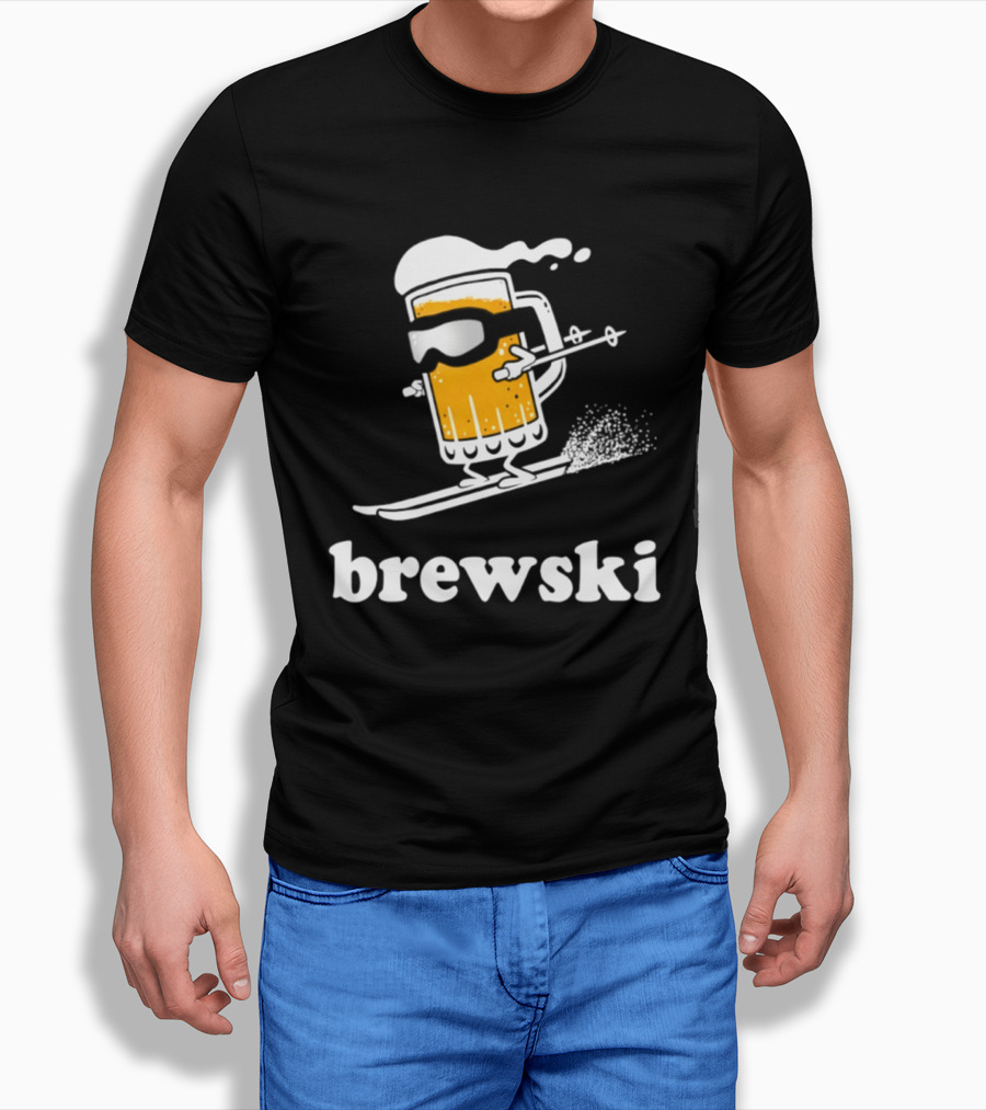 Brewski Beer Skiing Tailgater Adventure T-Shirt