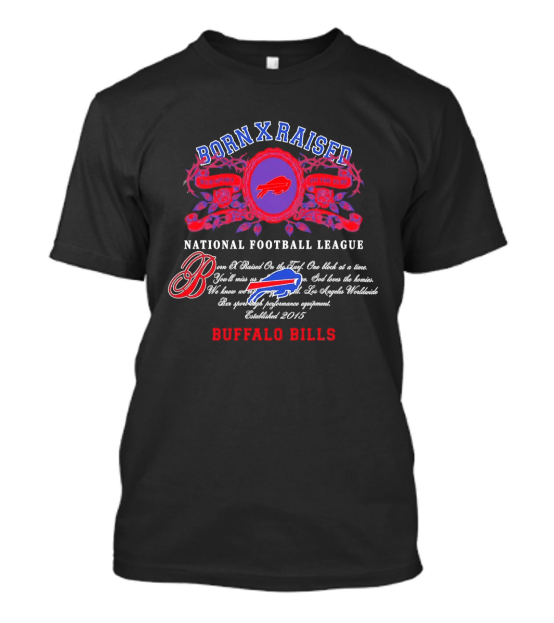 Buffalo Bills Born X Raised National Football League 2026 T-Shirt