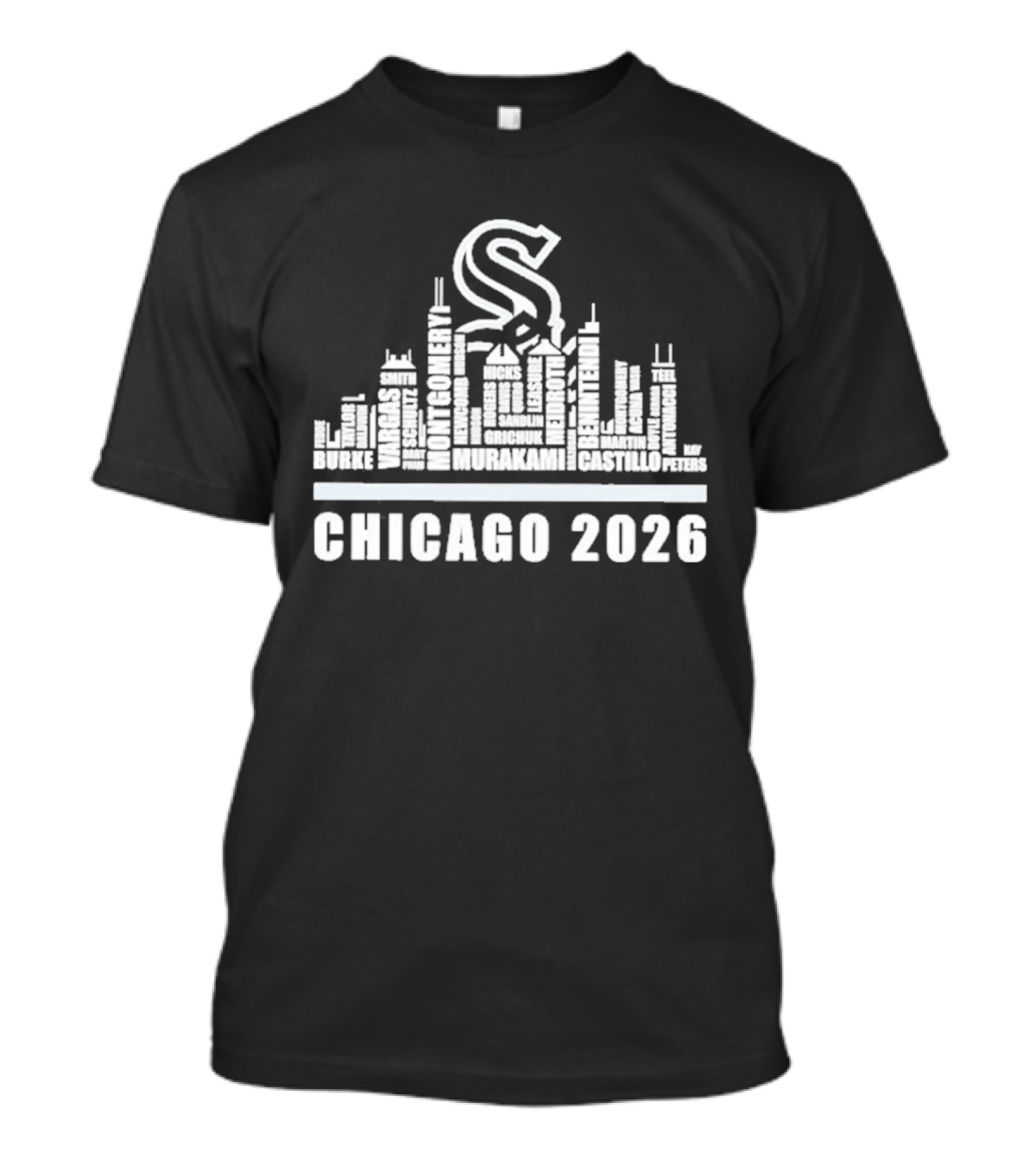 Chicago White Sox 2026 Skyline Roster Name Player Team T-Shirt