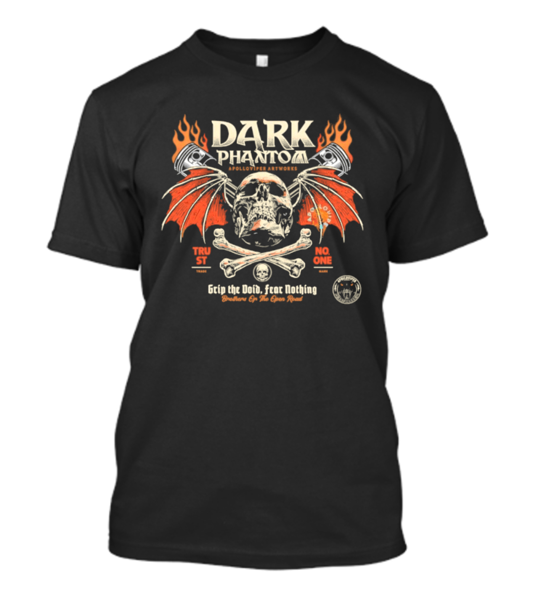 Dark Phantom Grip The Void Fear Nothing Top Or Die Brothers Of The Open Road T-Shirt