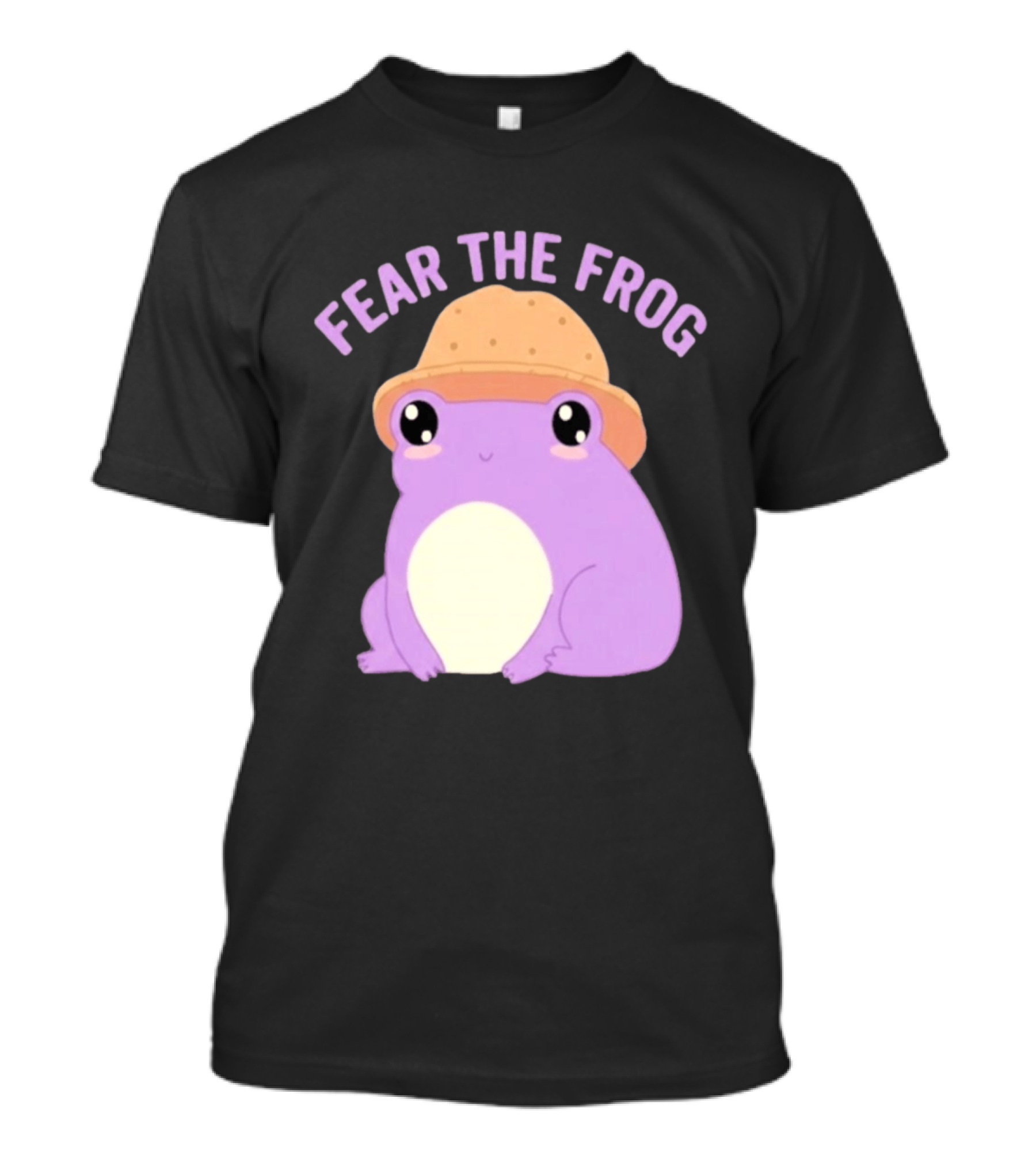 Fear The Frog Cute Purple Cartoon Bucket Hat T-Shirt