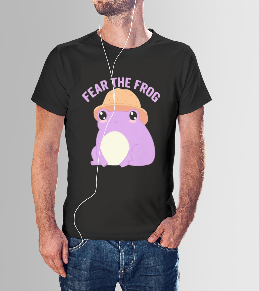 Fear The Frog Cute Purple Cartoon Bucket Hat T-Shirt