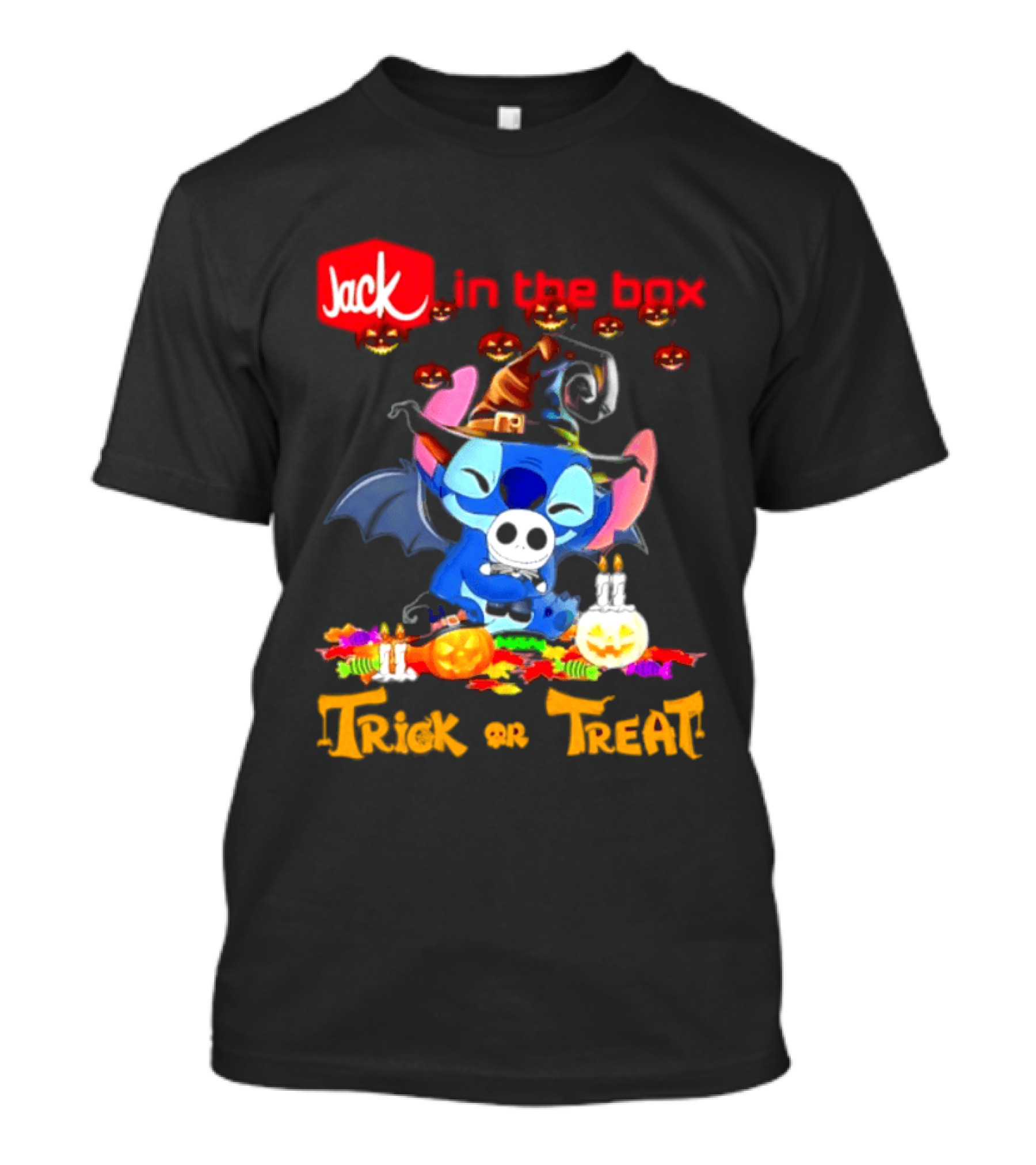 Jack In The Box Stitch Halloween Trick Or Treat 2026 T-Shirt