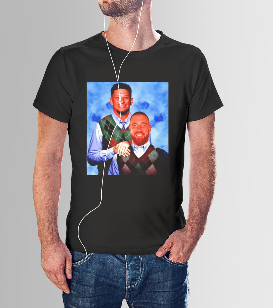 Patrick Mahomes Travis Kelce Step Brothers Meme Football T-Shirt