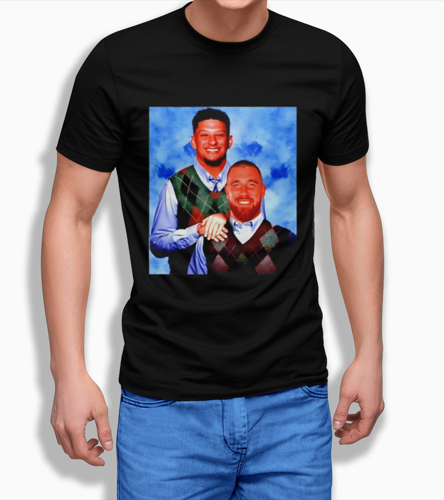 Patrick Mahomes Travis Kelce Step Brothers Meme Football T-Shirt