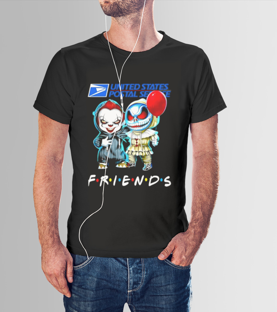 United States Postal Service Pennywise Skellington Friends 2026 Halloween T-Shirt