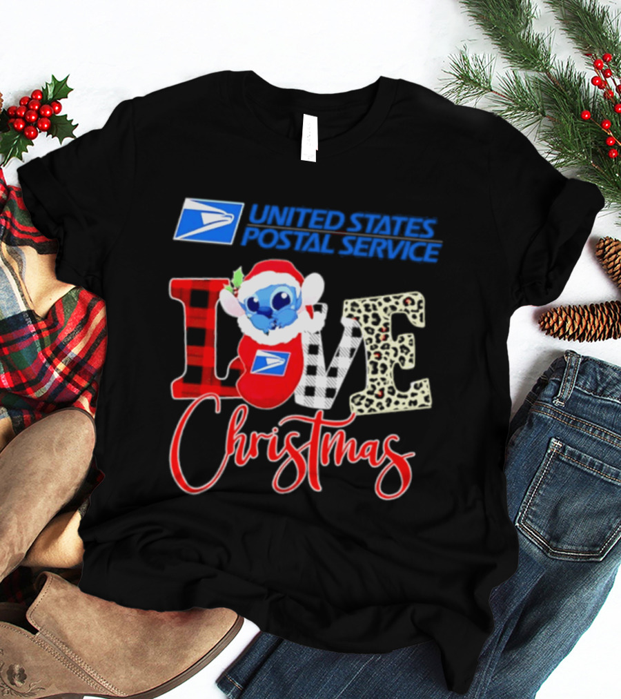 United States Postal Service Stitch Love Christmas 2026 Collaboration T-Shirt