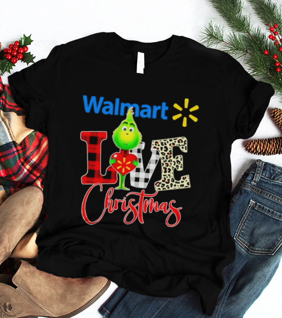 Walmart Grinch Love Christmas 2026 Cartoon T-Shirt
