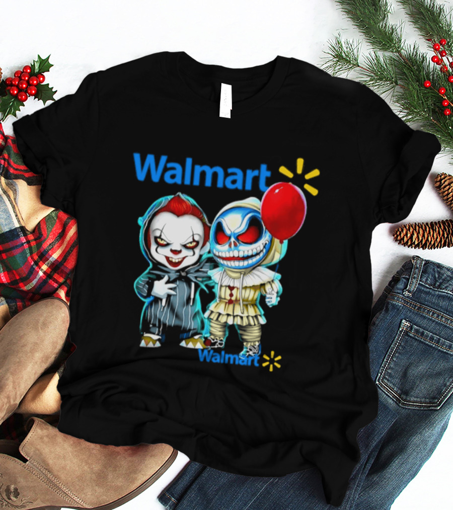 Walmart Pennywise Skellington 2026 Halloween Balloon Collaboration T-Shirt