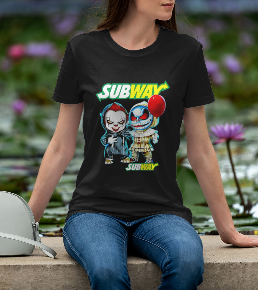 Subway Halloween 2026 Pennywise Skellington Red Balloon T-Shirt
