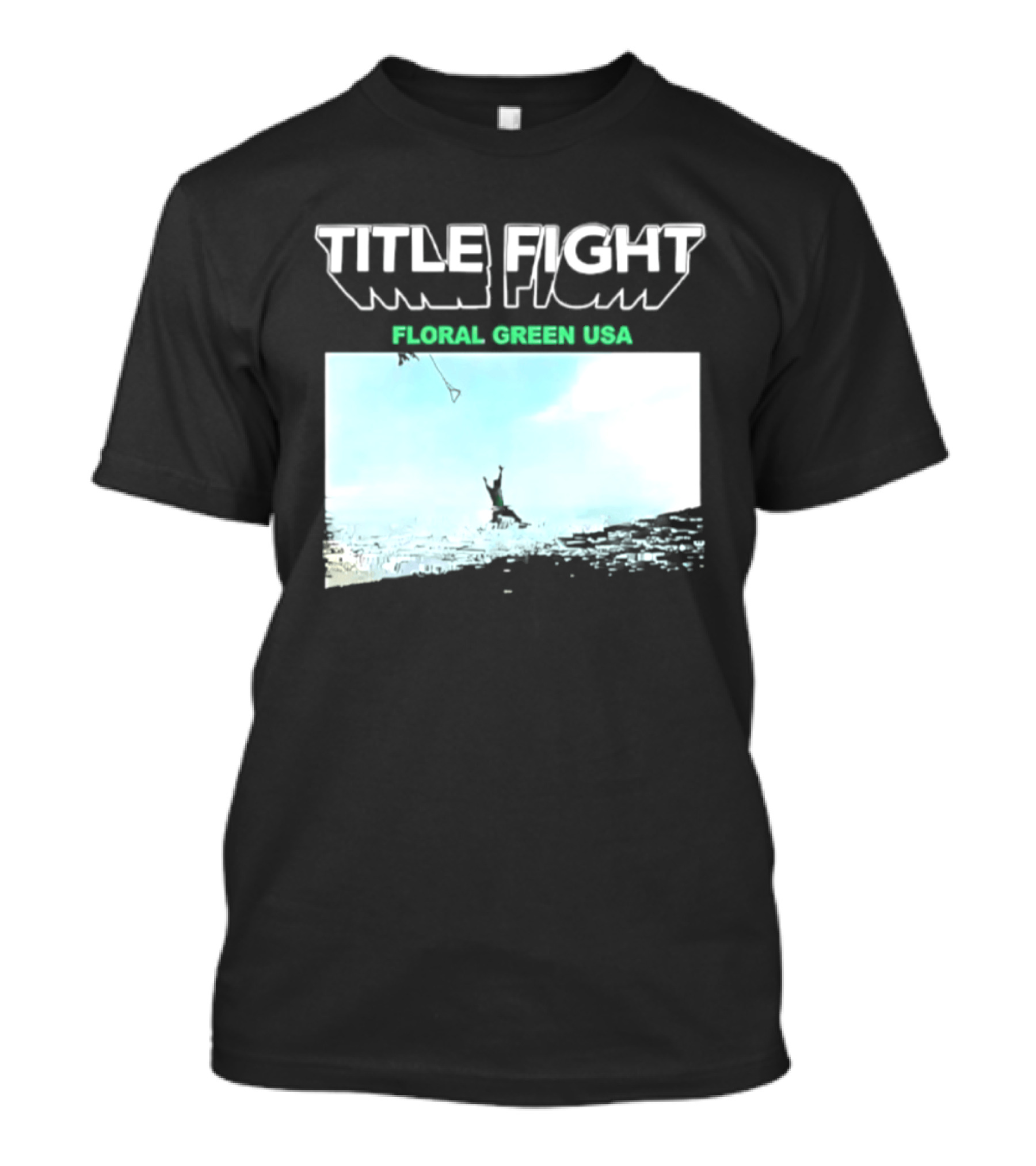 Title Fight Floral Green USA Hardcore Punk T-Shirt