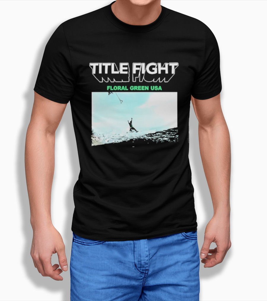 Title Fight Floral Green USA Hardcore Punk T-Shirt