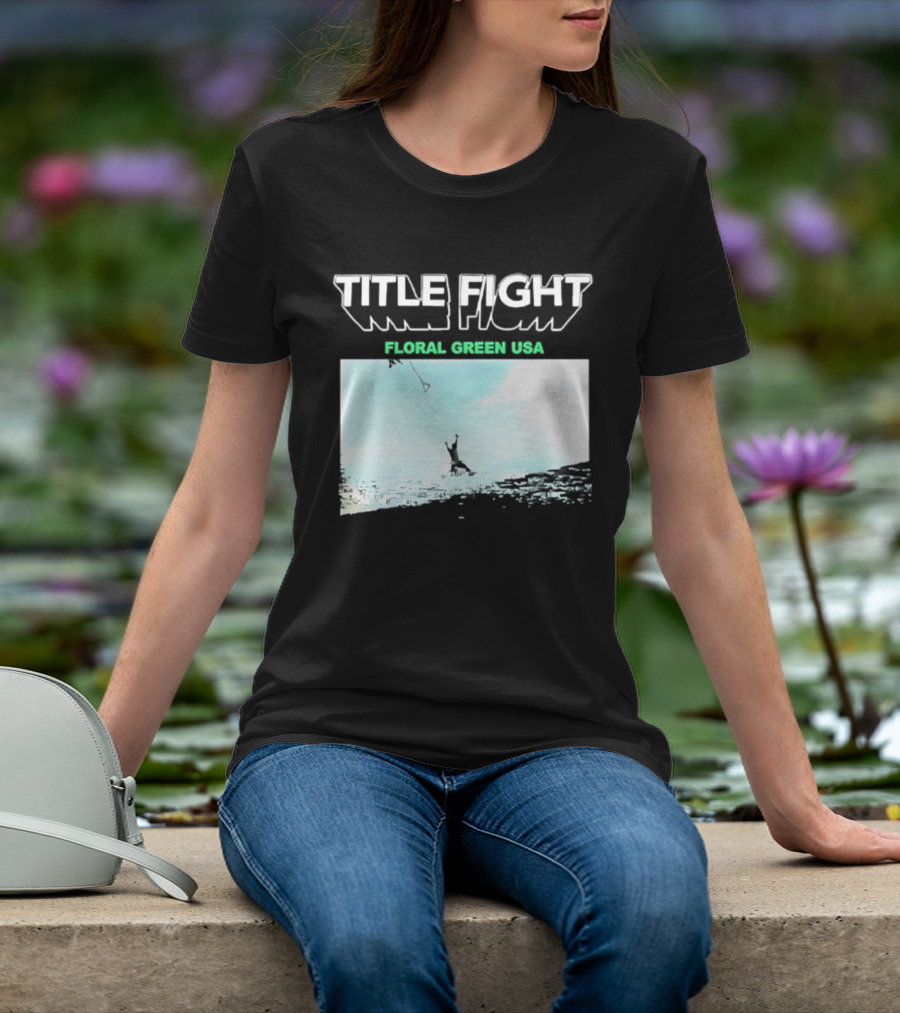 Title Fight Floral Green USA Hardcore Punk T-Shirt