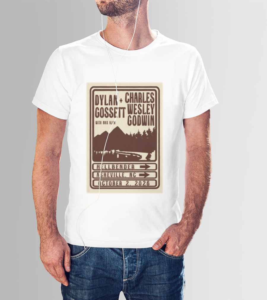 Dylan Gossett Charles Wesley Godwin Concert Hellbender Asheville NC October 2 2026 T-Shirt