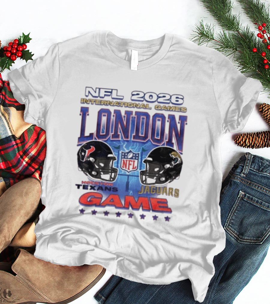 NFL 2026 International Games London Houston Texans Vs Jacksonville Jaguars Game T-Shirt