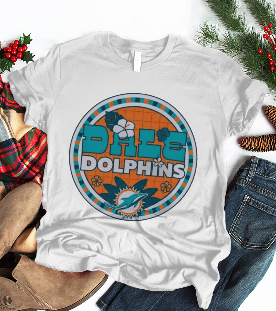 Dale Dolphins Miami Delfines Floral T-Shirt