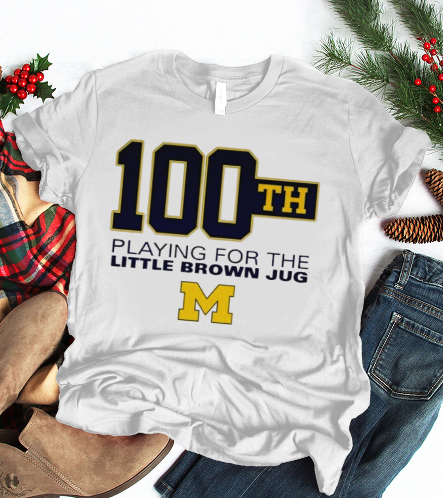 Michigan Wolverines 100th Playing For The Little Brown Jug M T-Shirt