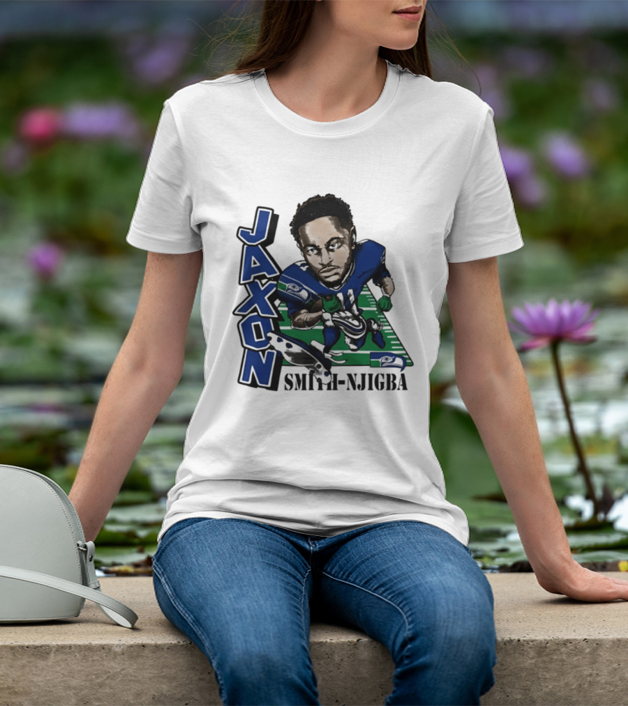 Seattle Seahawks Jaxon Smith Njigba Football Caricature T-Shirt