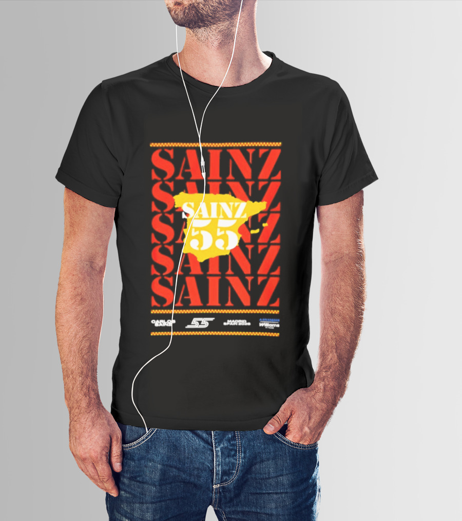 Sainz 55 Atlassian Williams Madrid Race Team Carlos T-Shirt