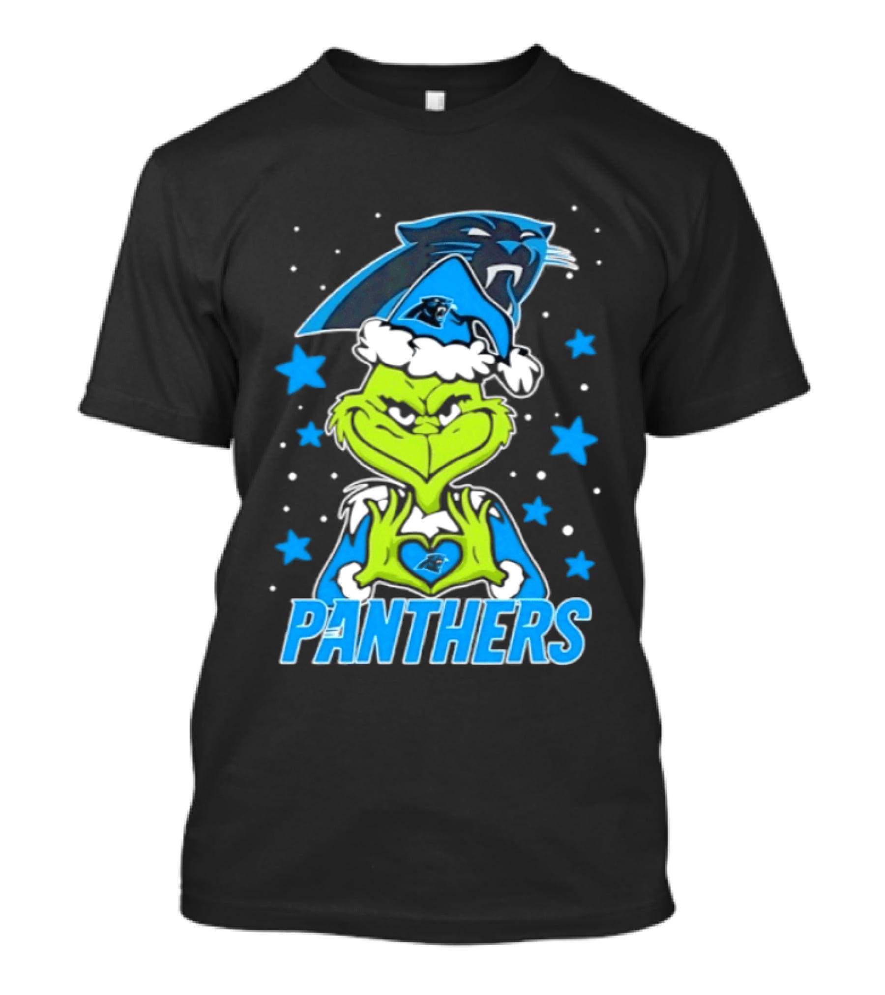 Carolina Panthers Grinch Love Hands Christmas 2026 Football Magic T-Shirt