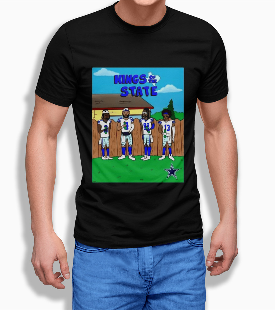 Dallas Cowboys Kings Of The State Football Team Texas Dedication T-Shirt