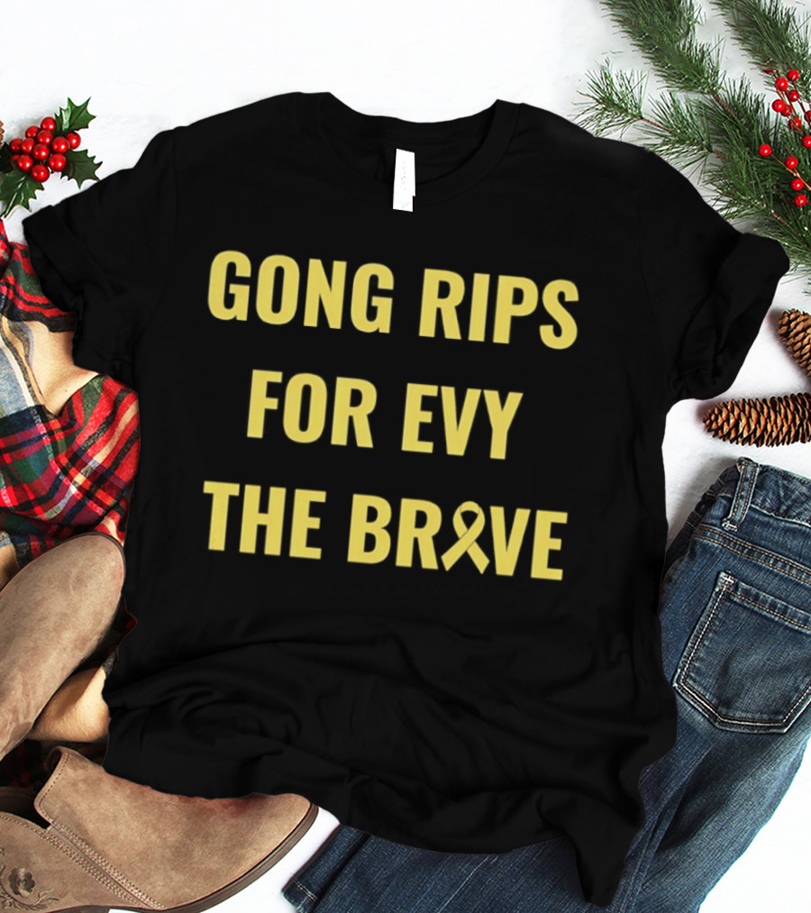 Gong Rips For Evy The Brave Awareness Ribbon T-Shirt