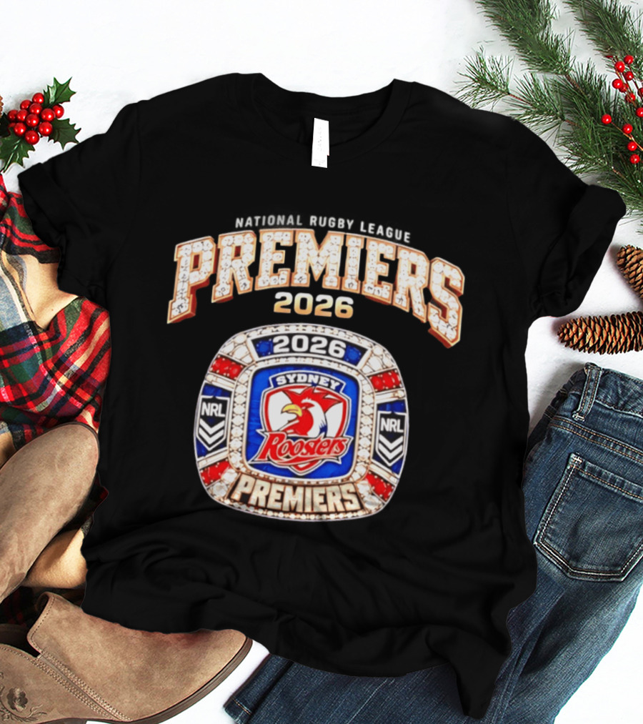 National Rugby League Premiers 2026 Sydney Roosters Ring T-Shirt