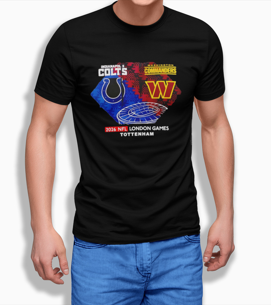 Indianapolis Colts Vs Washington Commanders 2026 NFL London Games Wembley Stadium T-Shirt