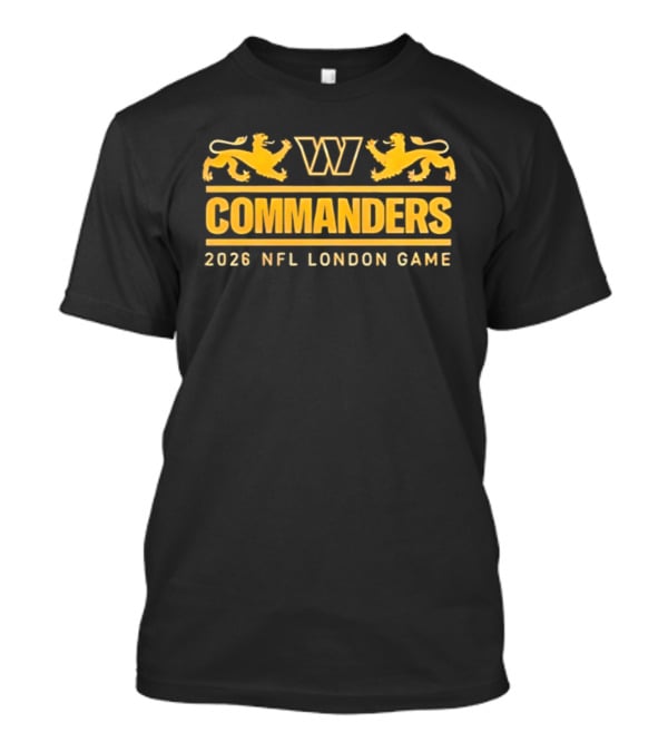 Commanders 2026 NFL London Game Washington Logo Lions T-Shirt