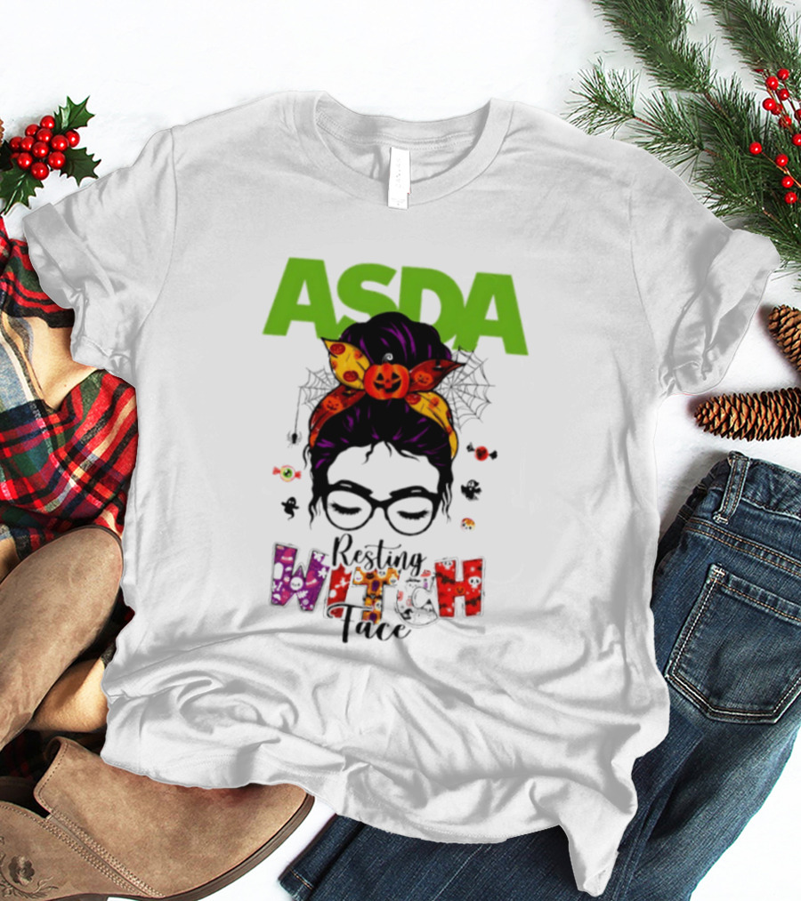 ASDA Resting Witch Face Halloween 2026 Pumpkin Headband Glasses T-Shirt