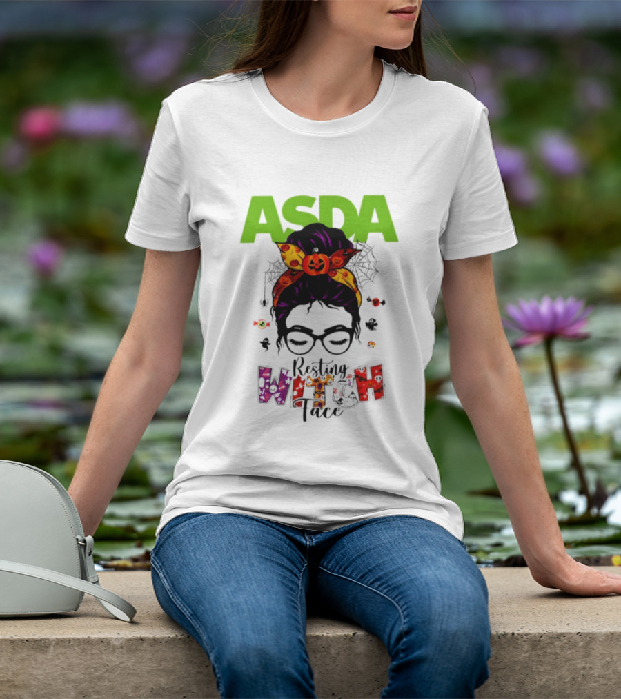 ASDA Resting Witch Face Halloween 2026 Pumpkin Headband Glasses T-Shirt