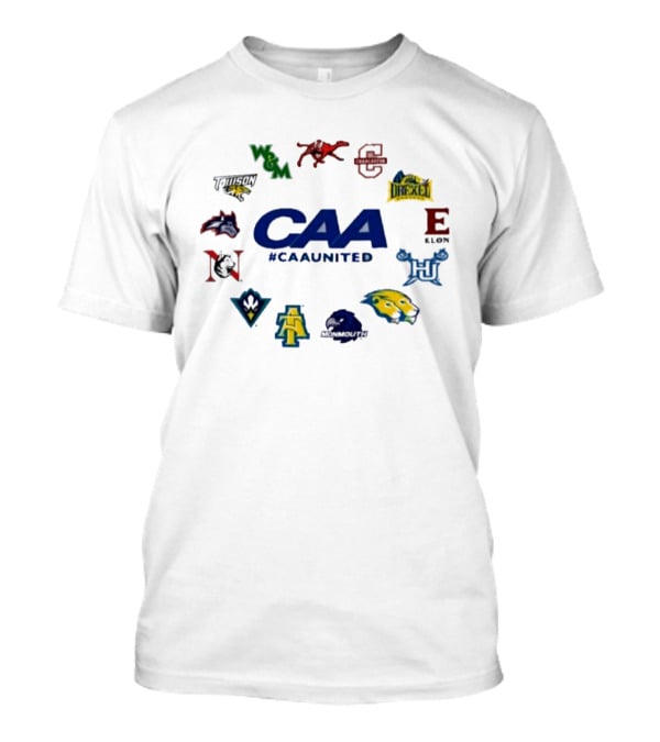 CAA United All Team Logos William & Mary Towson Drexel Elon T-Shirt