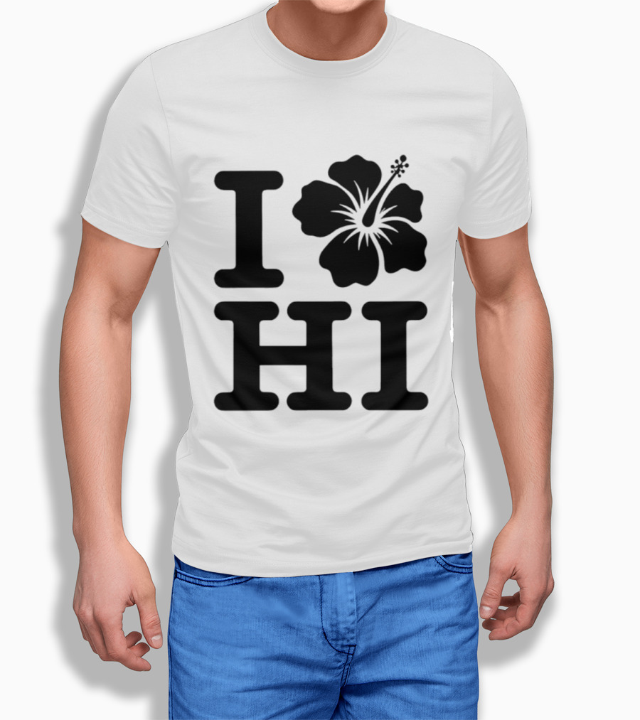 Dokki Wears I Love Hibiscus HI T-Shirt