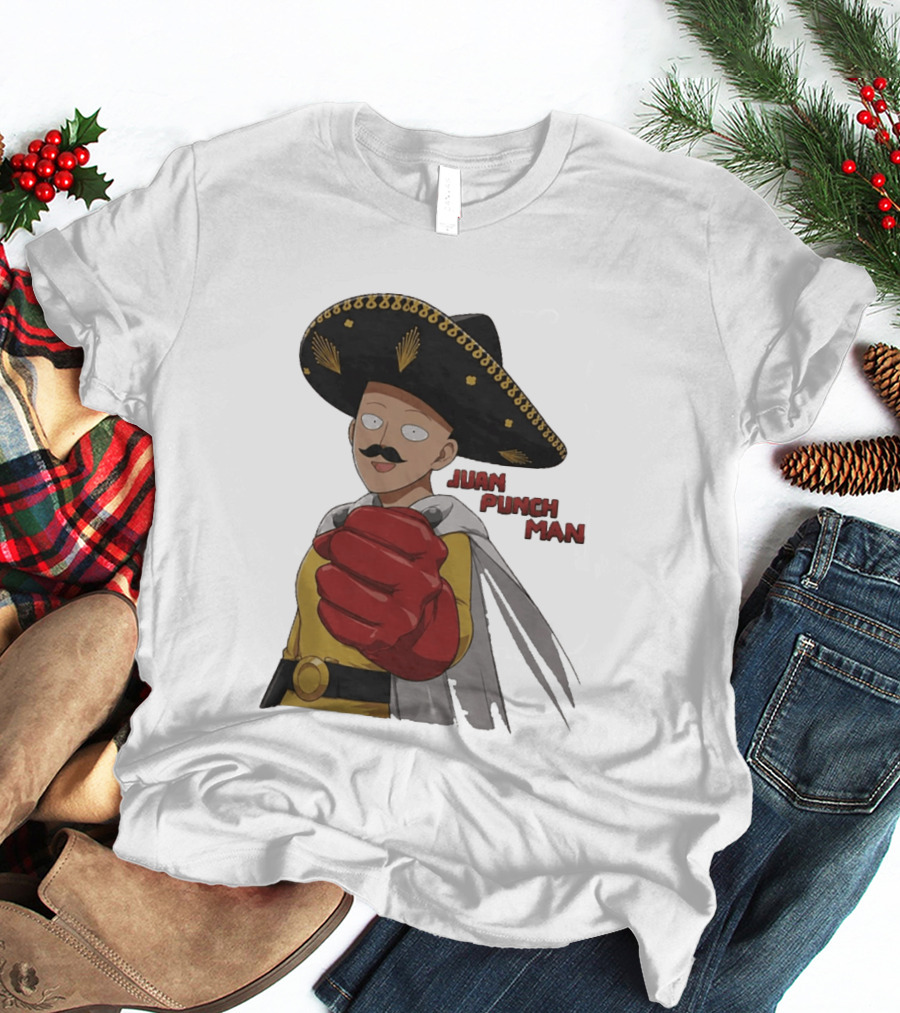 Juan Punch Man Mexican Sombrero Moustache T-Shirt
