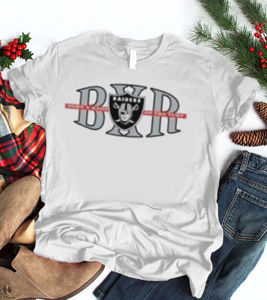 Las Vegas Raiders Born X Raised BXR Block Letter T-Shirt