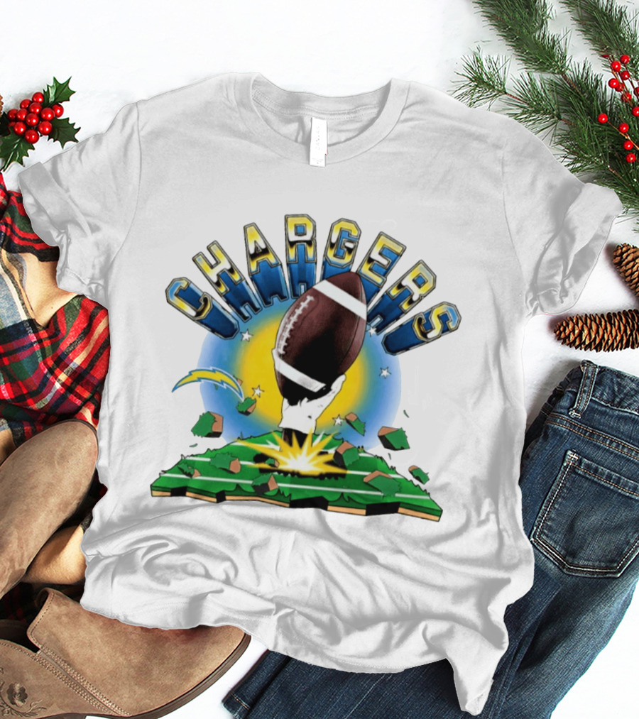 Los Angeles Chargers 2026 Explode Clubhouse Football Burst T-Shirt