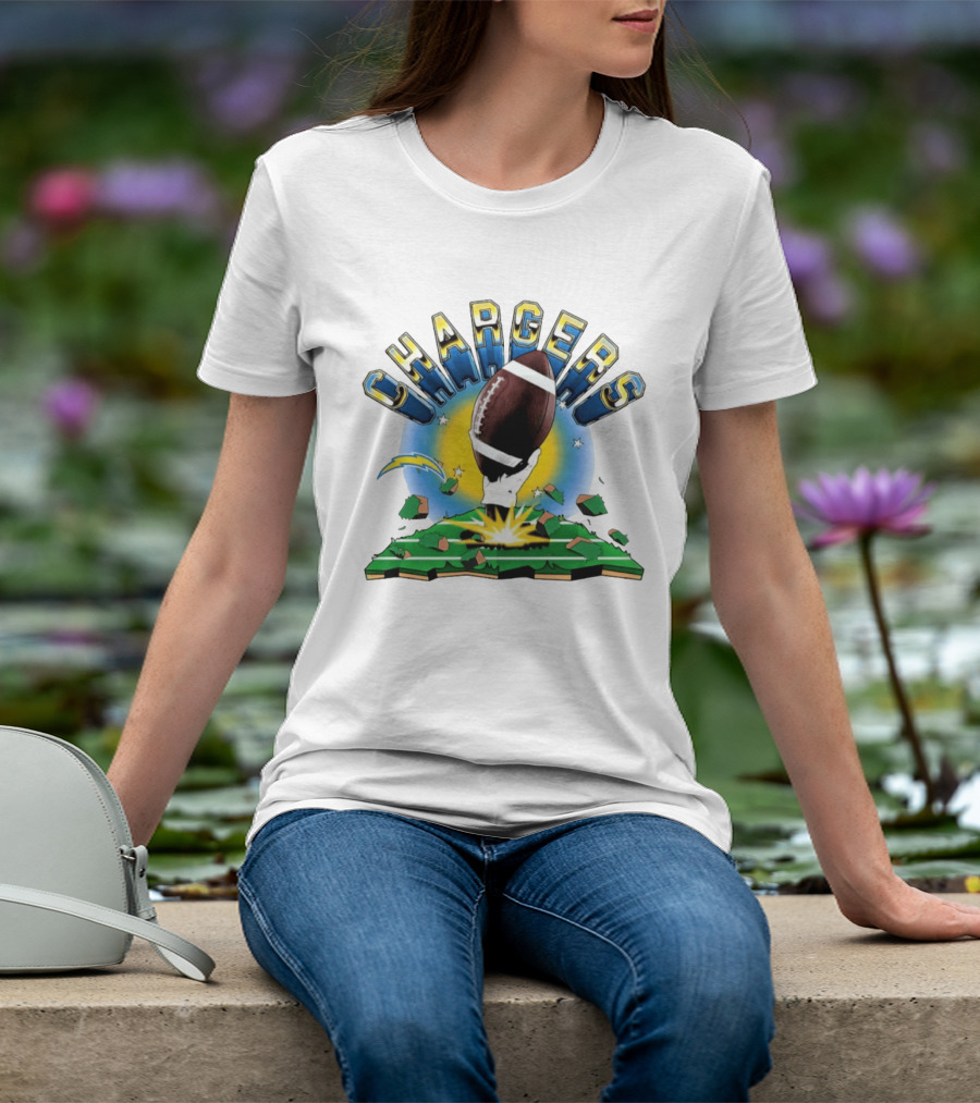Los Angeles Chargers 2026 Explode Clubhouse Football Burst T-Shirt