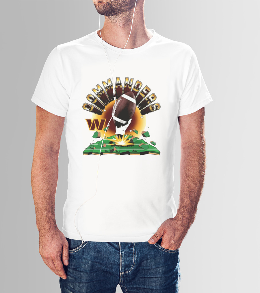 Washington Commanders 2026 Explode Clubhouse Commanders Football Burst T-Shirt