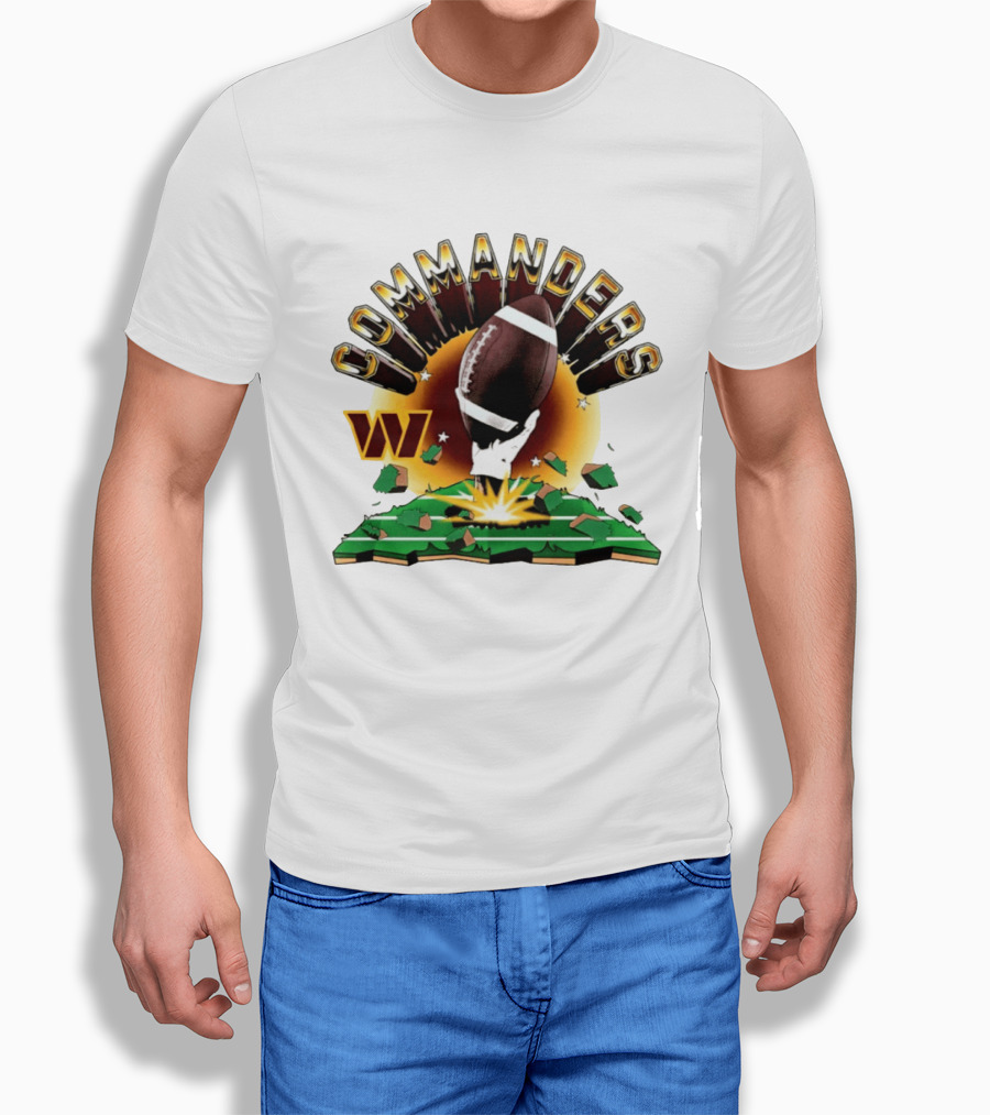 Washington Commanders 2026 Explode Clubhouse Commanders Football Burst T-Shirt