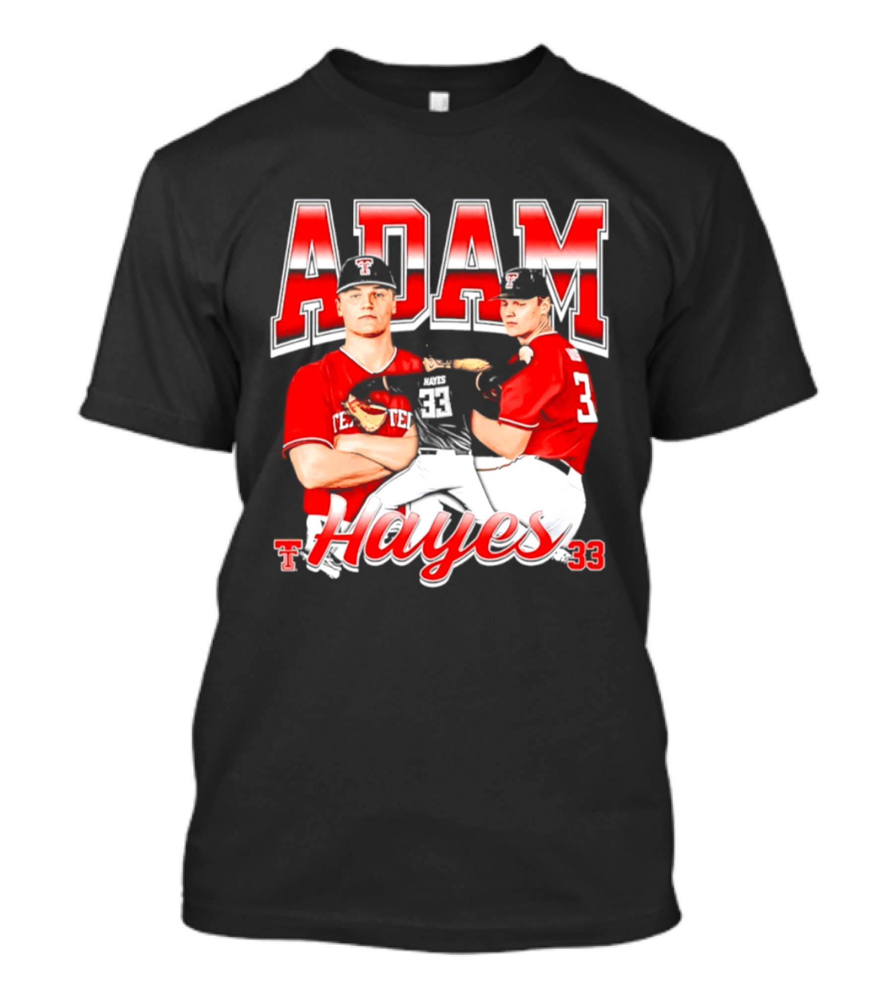 Adam Hayes Texas Tech 33 Red Raiders Football NCAA T-Shirt