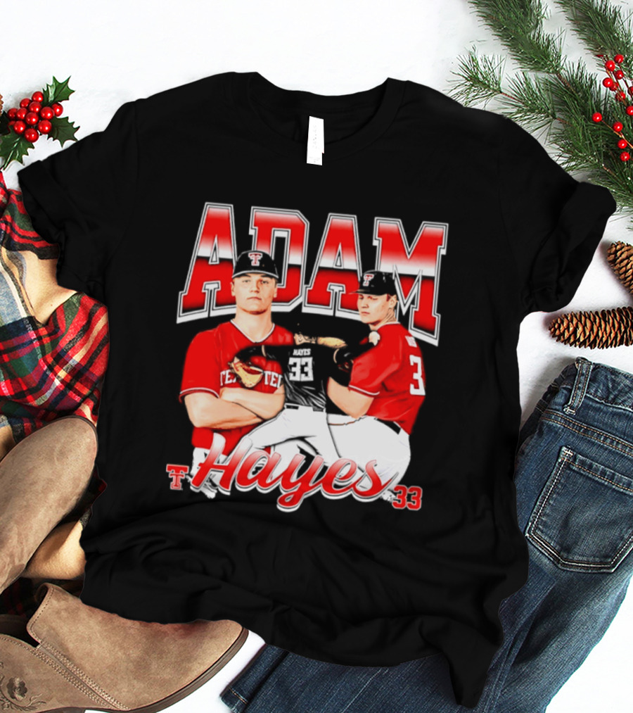 Adam Hayes Texas Tech 33 Red Raiders Football NCAA T-Shirt