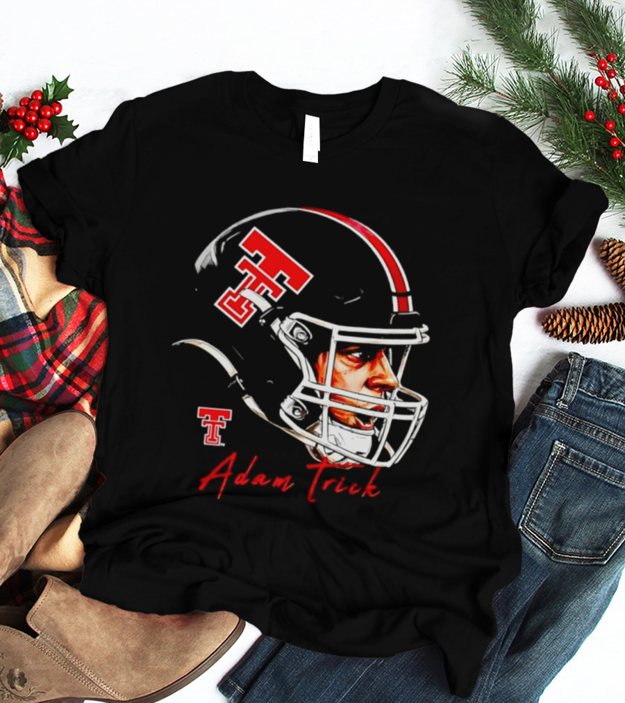 Adam Trick Texas Tech Red Raiders Football Helmet NCAA Game Face T-Shirt
