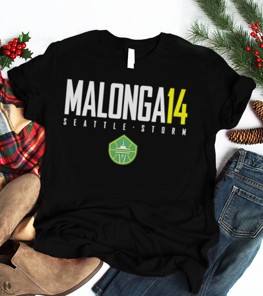 Dominique Malonga 14 Seattle Storm WNBA Basketball Player Name Number T-Shirt