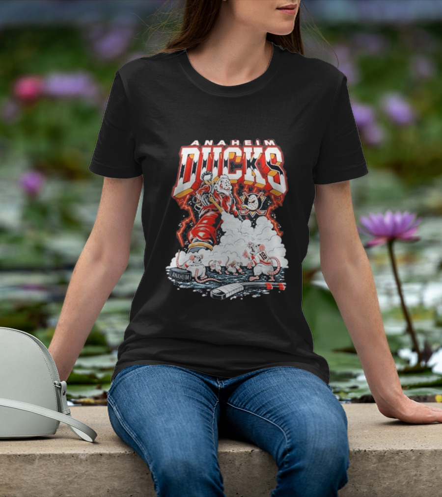 Anaheim Ducks Pest Control NHL Hockey Cartoon Rats T-Shirt