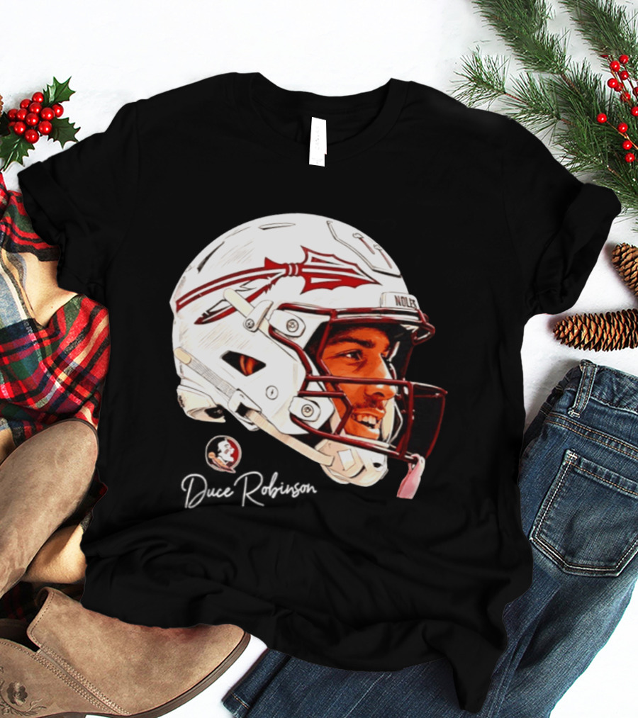 Duce Robinson Florida State Seminoles Football NCAA Game Face Helmet T-Shirt